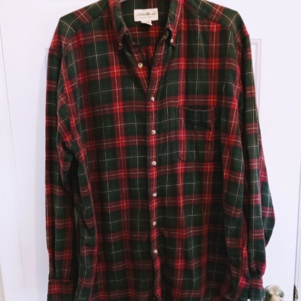 Eddie Bauer super-soft plaid flannel shirt